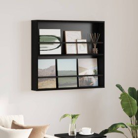 Estante de revistas con estante Roble Negro 80 x 12 x 70 cm en Revisteros | Comprar online en Foru.es
