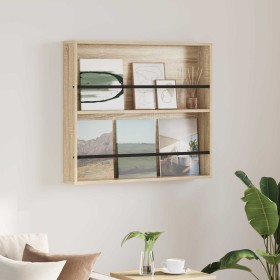 Estante de revistas con estante Roble Sonoma 80 x 12 x 70 cm en Revisteros | Comprar online en Foru.es