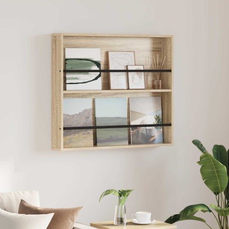 Estante de revistas con estante Roble Sonoma 80 x 12 x 70 cm en Revisteros | Comprar online en Foru.es