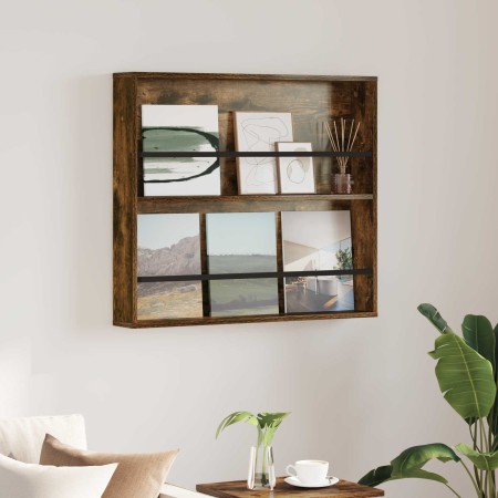 Estante de revistas con estante Roble ahumado 80 x 12 x 70 cm en Revisteros | Comprar online en Foru.es