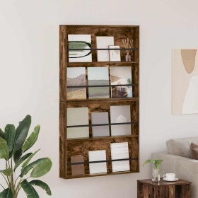 Estante de revistas 2 pcs Roble ahumado 80 x 12 x 70 cm en Revisteros | Comprar online en Foru.es