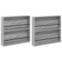 Estante de revistas 2 pcs Gris Sonoma 80 x 12 x 70 cm en Revisteros | Comprar online en Foru.es