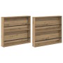 Estante de revistas 2 pcs Roble artesanal 80 x 12 x 70 cm en Revisteros | Comprar online en Foru.es