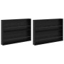Estante de revistas 2 pcs Roble Negro 100 x 12 x 70 cm en Revisteros | Comprar online en Foru.es