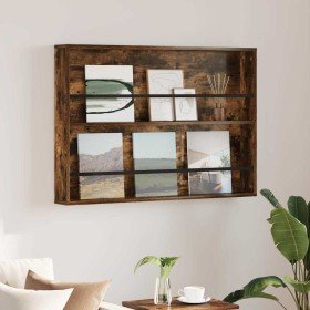 Estante de revistas con estante Roble ahumado 100 x 12 x 70 cm en Revisteros | Comprar online en Foru.es