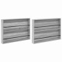 Estante de revistas 2 pcs Gris Sonoma 100 x 12 x 70 cm en Revisteros | Comprar online en Foru.es