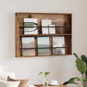 Estante de revistas con estante Madera vieja 100 x 12 x 70 cm en Revisteros | Comprar online en Foru.es