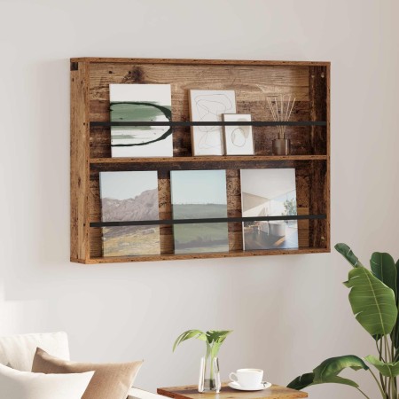 Estante de revistas con estante Madera vieja 100 x 12 x 70 cm en Revisteros | Comprar online en Foru.es