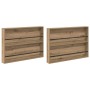 Estante de revistas 2 pcs Roble artesanal 100 x 12 x 70 cm en Revisteros | Comprar online en Foru.es
