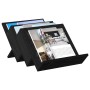 Estante de revistas con estante Roble Negro 53 x 40 x 28.5 cm en Revisteros | Comprar online en Foru.es