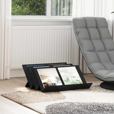 Estante de revistas con estante Roble Negro 65 x 53 x 28,5 cm en Revisteros | Comprar online en Foru.es