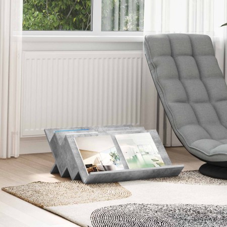 Estante de revistas con estante Gris concreto 65 x 53 x 28,5 cm en Revisteros | Comprar online en Foru.es