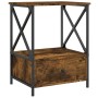 Mesita de noche madera de ingeniería roble ahumado 50x41x65 cm de vidaXL, Mesitas de noche - Ref: Foro24-826087, Precio: 48,4...