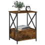 Mesita de noche madera de ingeniería roble ahumado 50x41x65 cm de vidaXL, Mesitas de noche - Ref: Foro24-826087, Precio: 48,4...