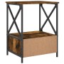 Mesita de noche madera de ingeniería roble ahumado 50x41x65 cm de vidaXL, Mesitas de noche - Ref: Foro24-826087, Precio: 48,4...