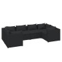 Set sofás de jardín 6 piezas y cojines ratán sintético negro de vidaXL, Conjuntos de jardín - Ref: Foro24-3101936, Precio: 70...