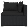 Set sofás de jardín 6 piezas y cojines ratán sintético negro de vidaXL, Conjuntos de jardín - Ref: Foro24-3101936, Precio: 70...