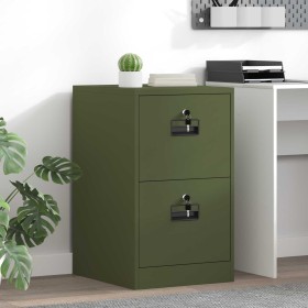 Mueble archivador con cajón Verde Oliva 44 x 50 x 106.5 cm en Armarios y almacenamiento | Comprar online en Foru.es