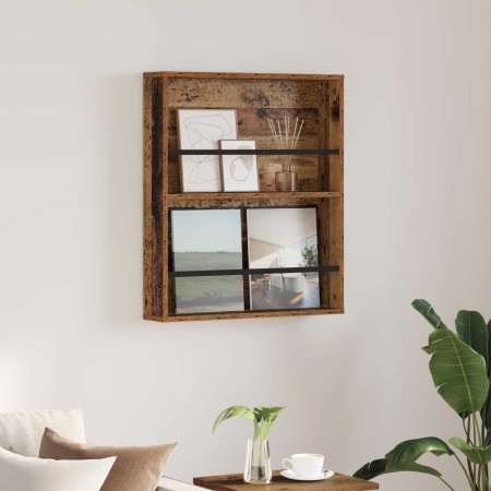Estante de revistas con estante Madera vieja 60 x 12 x 70 cm en Revisteros | Comprar online en Foru.es