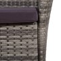 Sillas de jardín y taburete con cojines ratán sintético gris de vidaXL, Sillas de jardín - Ref: Foro24-44092, Precio: 98,62 €...