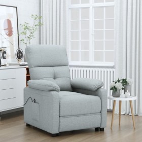 Sillón reclinable eléctrico tela gris claro en Sillones | Comprar online en Foru.es