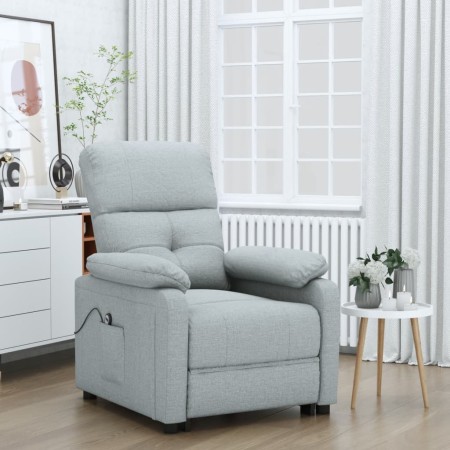 Sillón reclinable eléctrico tela gris claro en Sillones | Comprar online en Foru.es