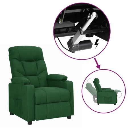 Sillón elevable tela verde oscuro en Sillones | Comprar online en Foru.es