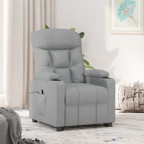 Sillón reclinable eléctrico tela gris claro en Sillones | Comprar online en Foru.es