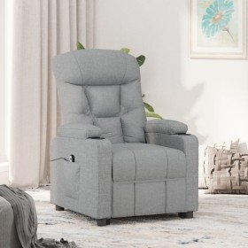 Sillón reclinable eléctrico tela gris claro en Sillones | Comprar online en Foru.es