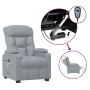 Sillón reclinable eléctrico tela gris claro en Sillones | Comprar online en Foru.es