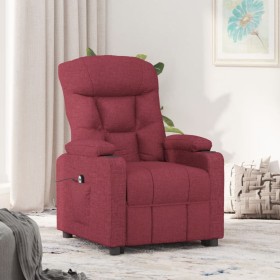 Sillón reclinable eléctrico tela rojo tinto en Sillones | Comprar online en Foru.es