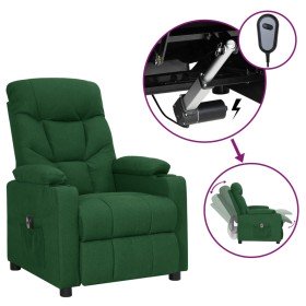 Sillón reclinable eléctrico tela verde oscuro en Sillones | Comprar online en Foru.es