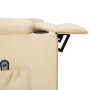 Sillón reclinable eléctrico de tela crema en Sillones | Comprar online en Foru.es