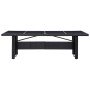 Mesa de jardín ratán sintético y vidrio negro 240x90x74 cm en Mesas de jardín | Comprar online en Foru.es