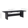 Mesa de jardín ratán sintético y vidrio negro 240x90x74 cm en Mesas de jardín | Comprar online en Foru.es