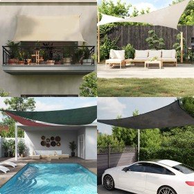 Toldo de vela HDPE gris taupe 160 g/m² 5x7 m en Sombrillas | Comprar online en Foru.es