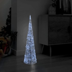Pirámide decorativa cono acrílico luces LED blanco frío 90 cm en Decoración Festiva y Estacional | Comprar online en Foru.es