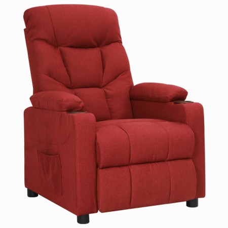 Sillón reclinable de tela rojo tinto en Sillones | Comprar online en Foru.es