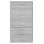 Mueble zapatero madera contrachapada gris Sonoma 59x17x108 cm en Zapateros y organizadores de calzado | Comprar online en Foru.e