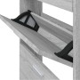 Mueble zapatero madera contrachapada gris Sonoma 59x17x108 cm en Zapateros y organizadores de calzado | Comprar online en Foru.e
