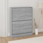 Mueble zapatero madera contrachapada gris Sonoma 59x17x81 cm en Zapateros y organizadores de calzado | Comprar online en Foru.es