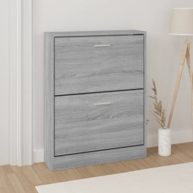 Mueble zapatero madera contrachapada gris Sonoma 59x17x81 cm en Zapateros y organizadores de calzado | Comprar online en Foru.es