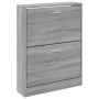 Mueble zapatero madera contrachapada gris Sonoma 59x17x81 cm en Zapateros y organizadores de calzado | Comprar online en Foru.es