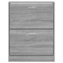 Mueble zapatero madera contrachapada gris Sonoma 59x17x81 cm en Zapateros y organizadores de calzado | Comprar online en Foru.es