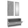Set de mueble zapatero 3 en 1 madera contrachapada gris Sonoma en Zapateros y organizadores de calzado | Comprar online en Foru.