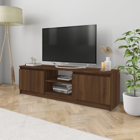 Mueble para TV madera contrachapada roble marrón 120x30x35,5 cm en Muebles TV | Comprar online en Foru.es