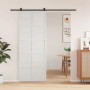 Puerta de granero madera maciza pino blanca 80x208 cm en Puertas | Comprar online en Foru.es