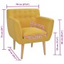 Sillón de tela amarillo en Sillones | Comprar online en Foru.es