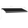 Toldo manual retráctil con LED gris antracita 400x350 cm en Toldos | Comprar online en Foru.es