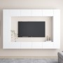 Juego de mueble para TV de 8 piezas aglomerado blanco en Muebles TV | Comprar online en Foru.es